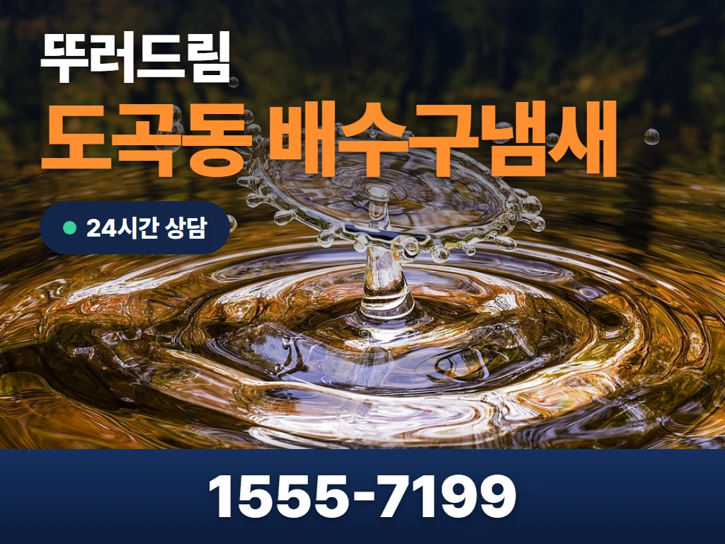 도곡동 배수구냄새 현장
