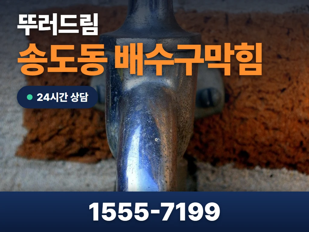 송도동 배수구막힘 현장